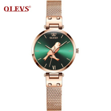 OLEVS 6890 Waterproof Casual Fashion Ladies Watch Embossed Bird Interior Mesh Steel Belt Quartz Watch Gift Box Packaging Watches